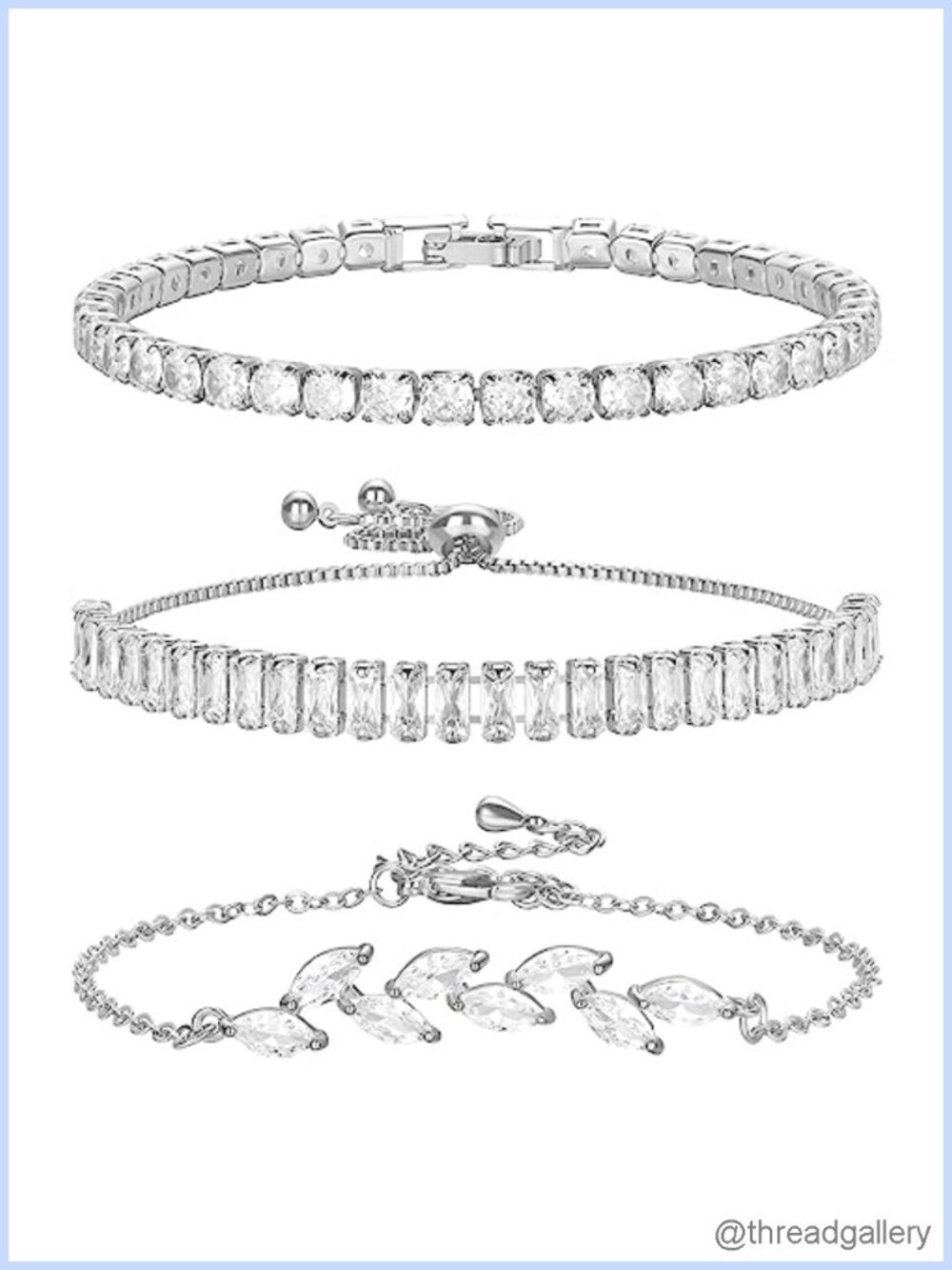 Tennis Bracelet, Silver Plated 14k Gold & 925 Silver, Cubic Zirconia, 4mm, Gift